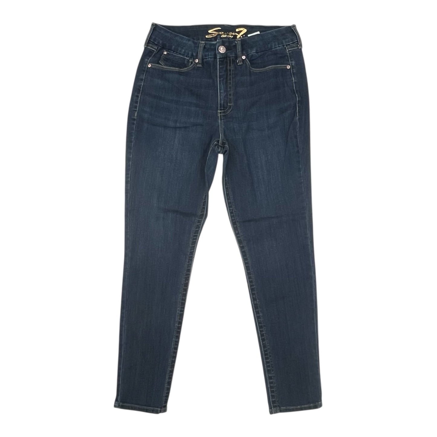 Jeans Skinny By Seven 7 In Blue Denim, Size:12