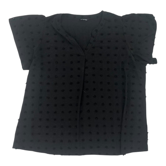 Blouse Ss By Clothes Mentor In Black, Size:4X