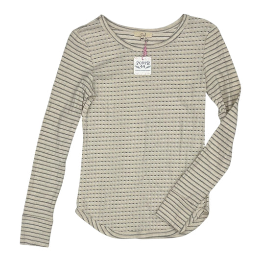 Top Ls By Easel In Cream, Size:S