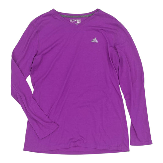Athletic Top Ls Crewneck By Adidas In Purple, Size:Xl
