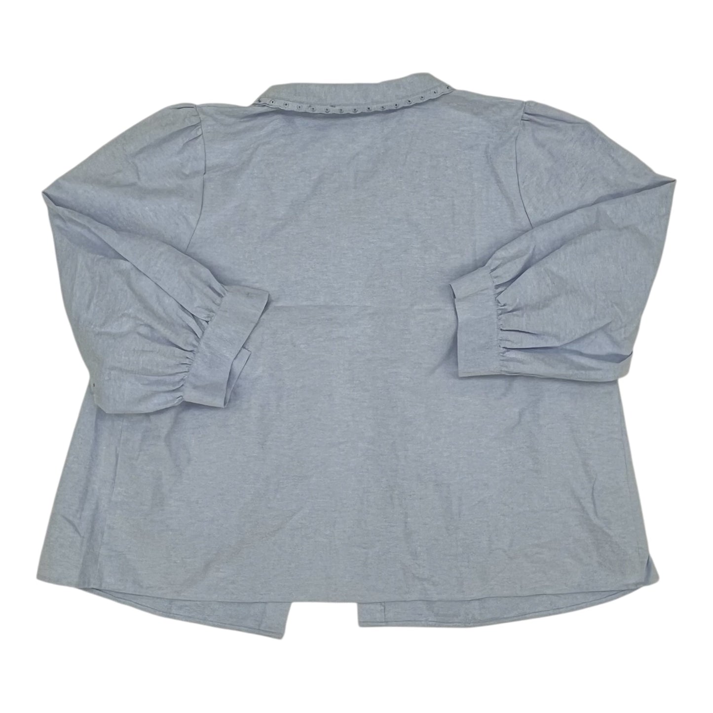 Blouse Ls By Lc Lauren Conrad In Blue, Size:2X