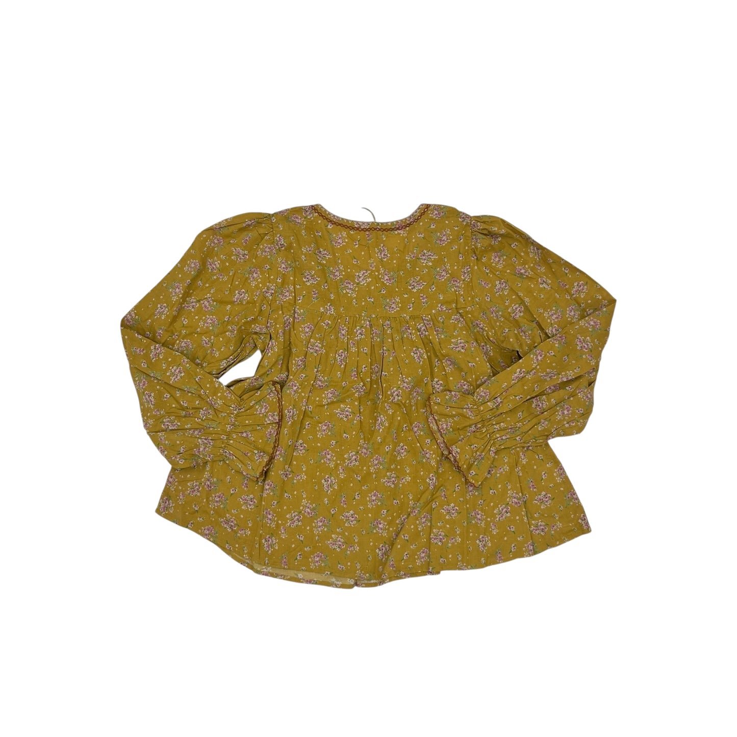 Blouse Ls By Easel In Yellow, Size:S