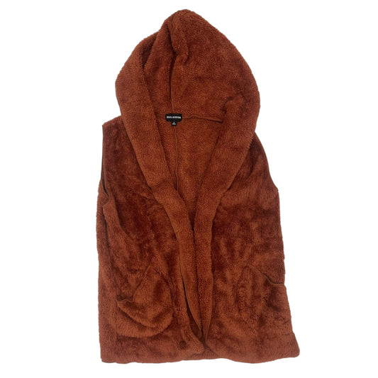 Vest Faux Fur & Sherpa By Zenana Outfitters In Brown, Size:S