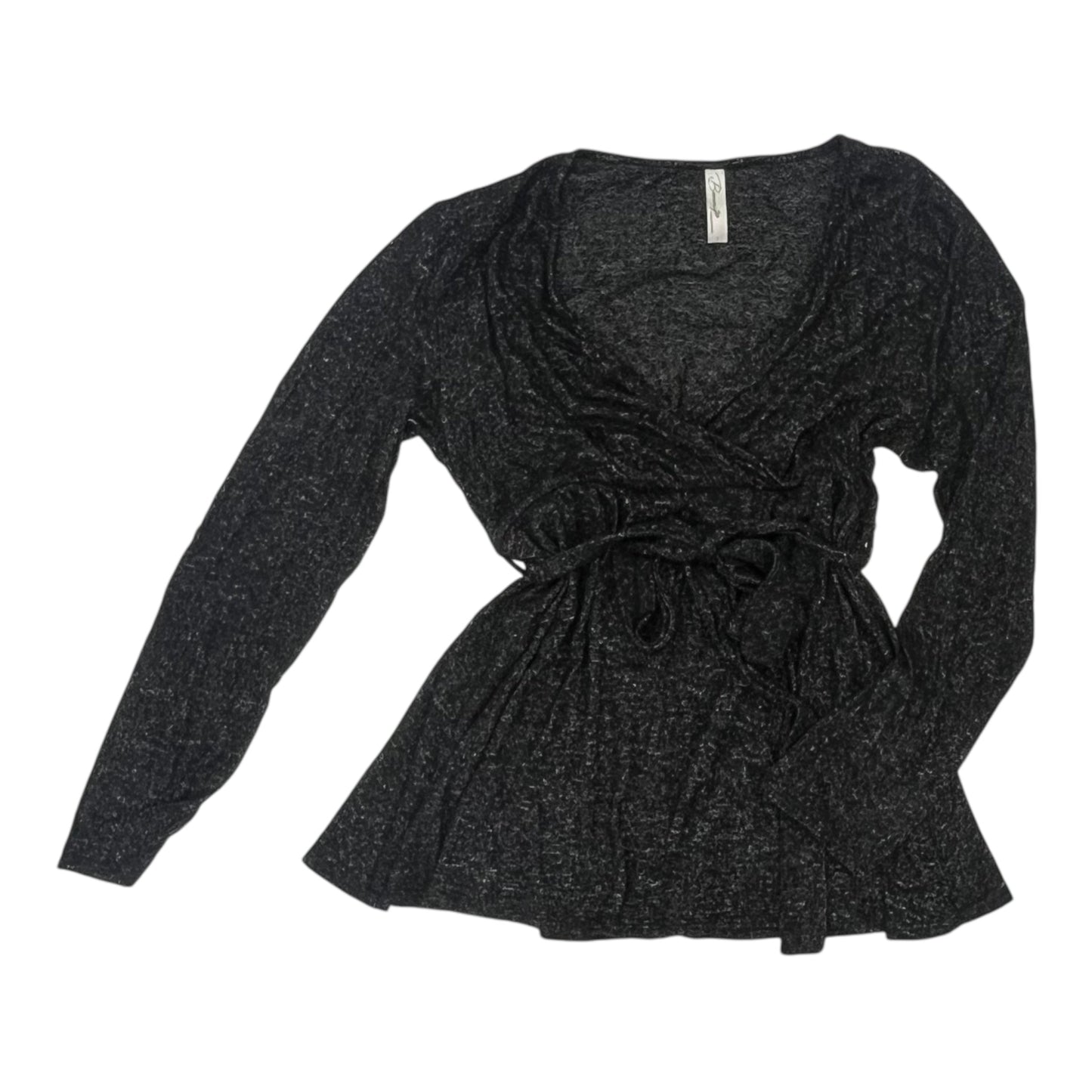 Mat Top Ls By Clothes Mentor In Grey, Size:L