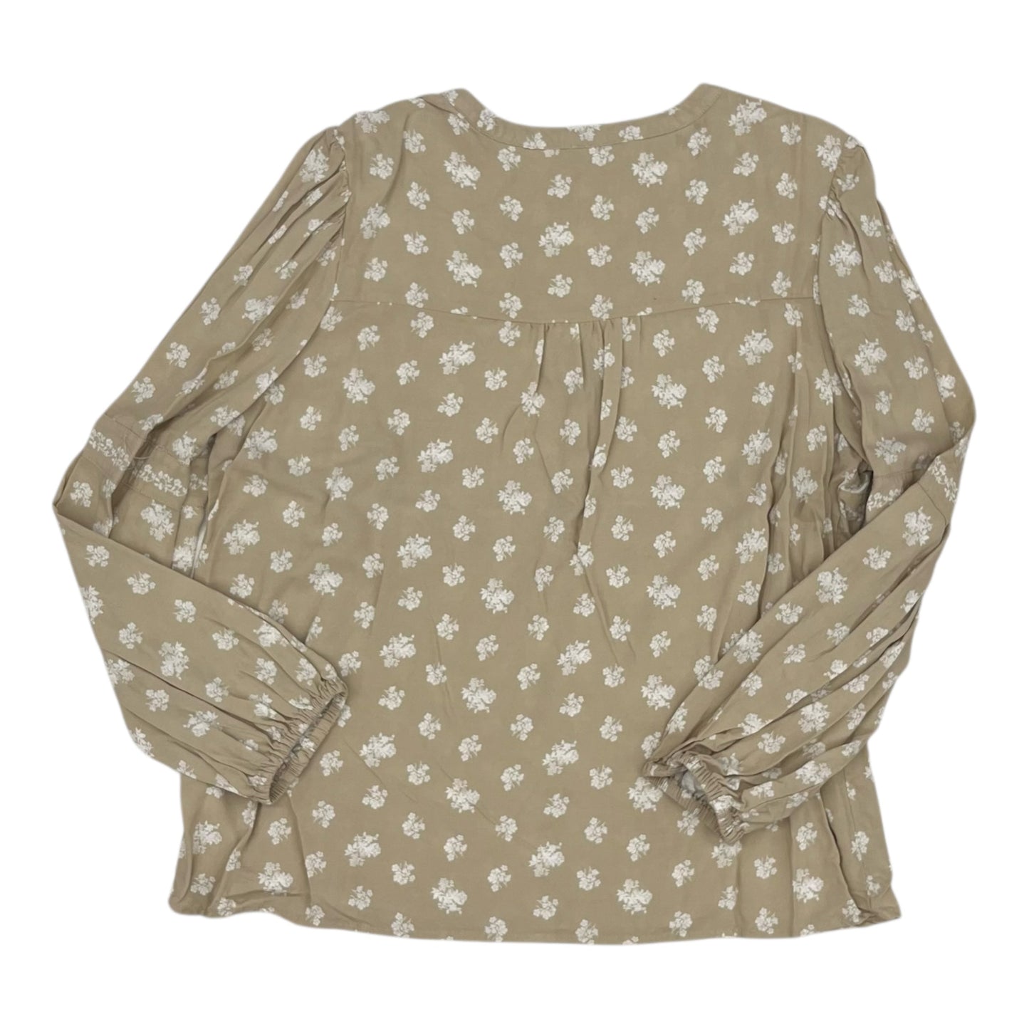 Blouse Ls By Angels In Tan, Size:Xl