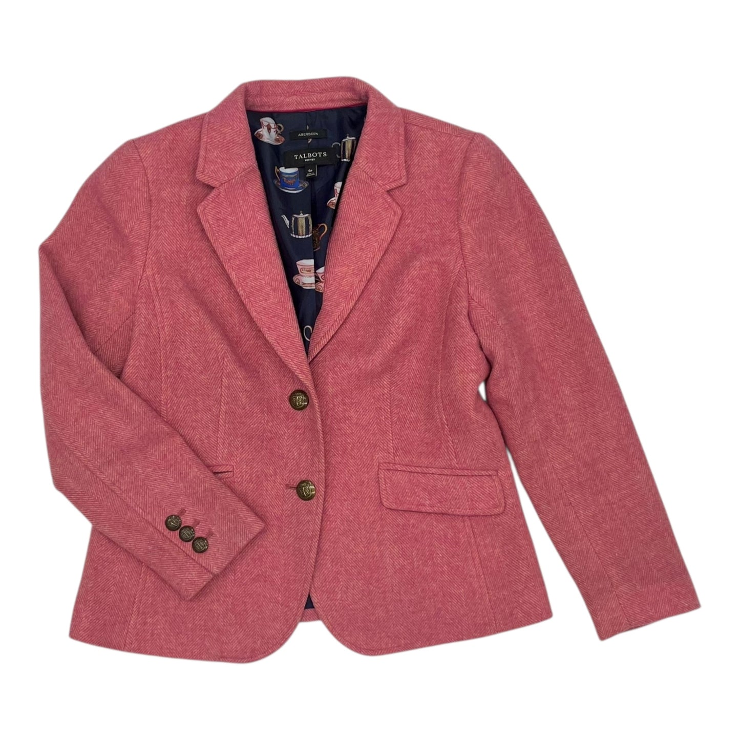 Blazer By Talbots In Pink, Size:Sp