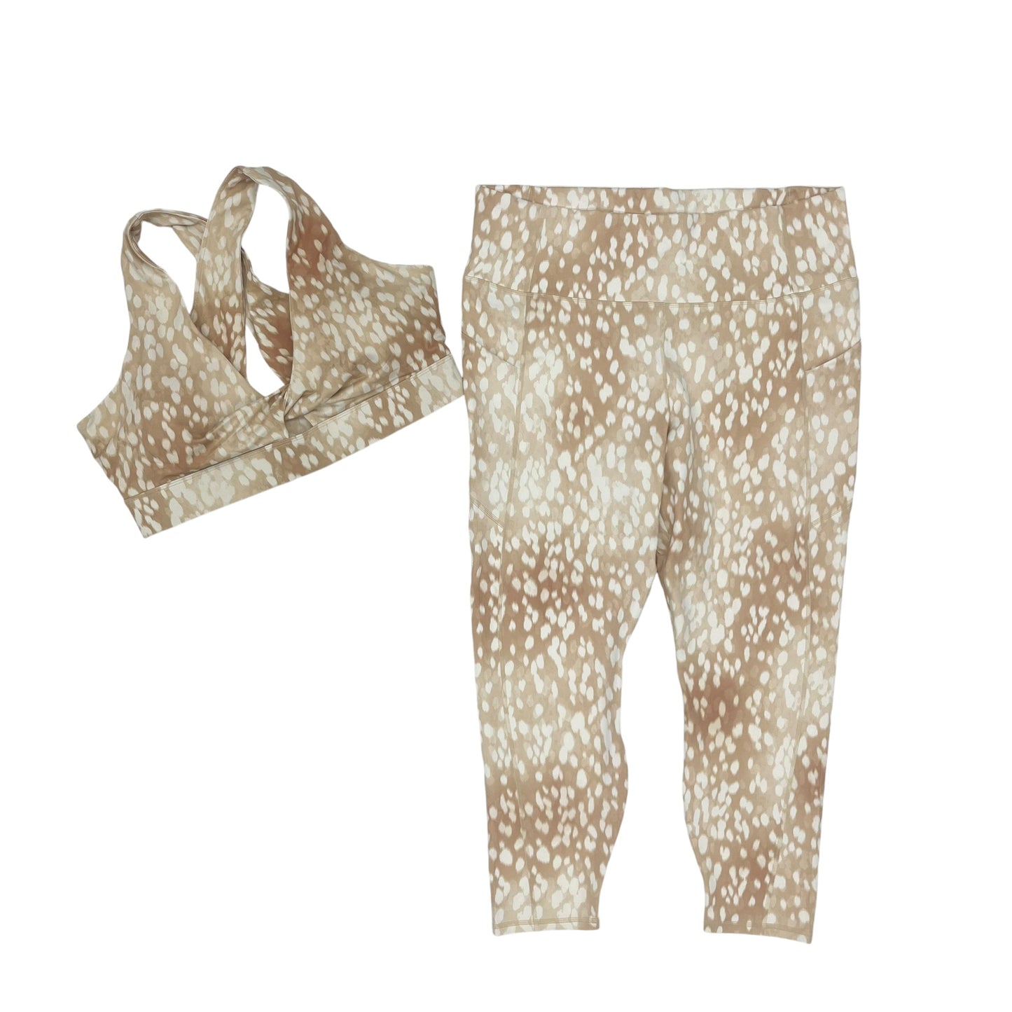 Athletic Pants 2Pc By Fabletics In Beige, Size:2X