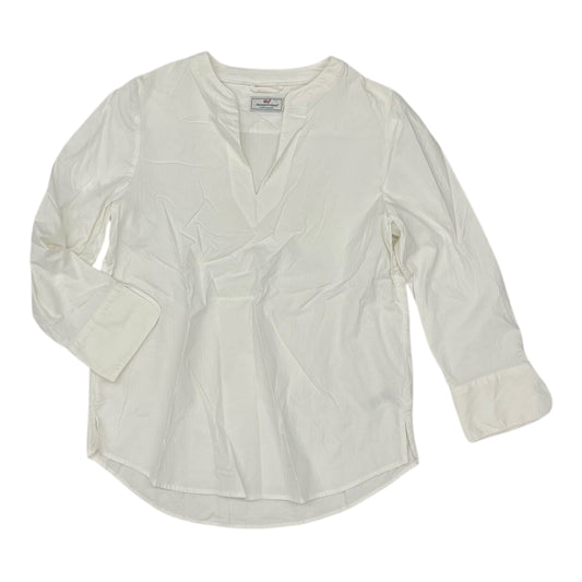 Top 3/4 Sleeve By Vineyard Vines In Cream, Size:Xs