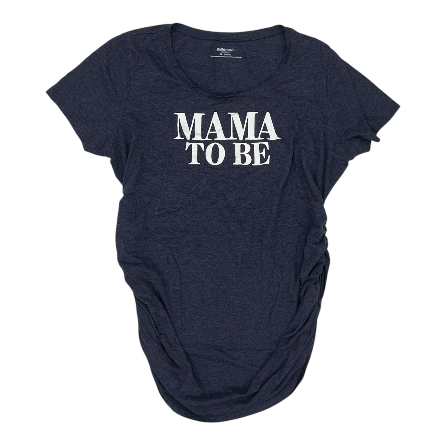 Mat Top Ss By Motherhood In Blue, Size:2X