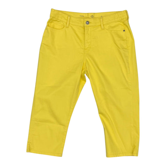 Pants Cropped By St Johns Bay In Yellow, Size:14