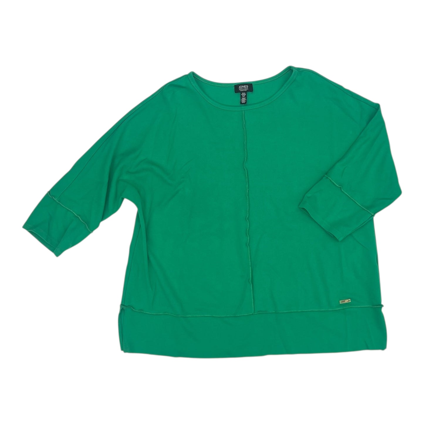 Top Ls Basic By Jones New York In Green, Size:1X