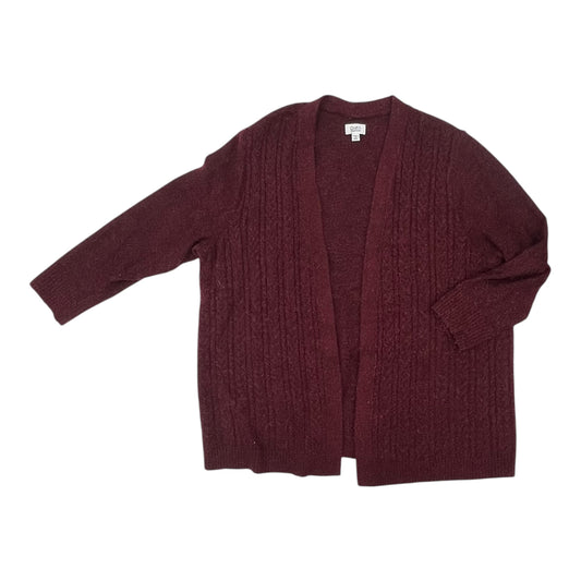 Sweater Cardigan By Croft And Barrow In Red, Size:3X