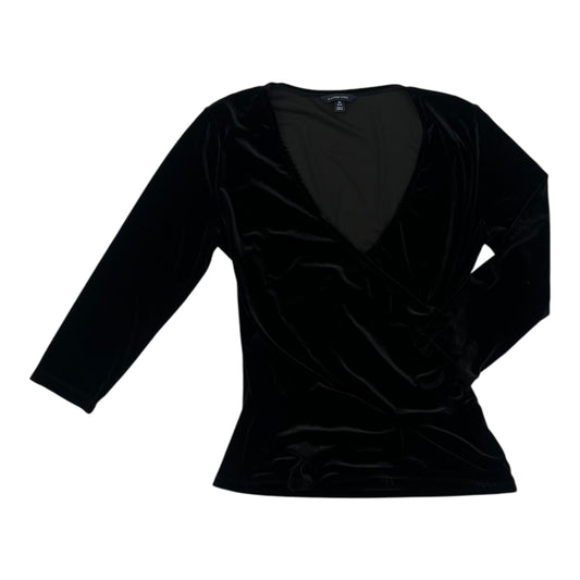 Blouse 3/4 Sleeve By Lands End In Black, Size:M