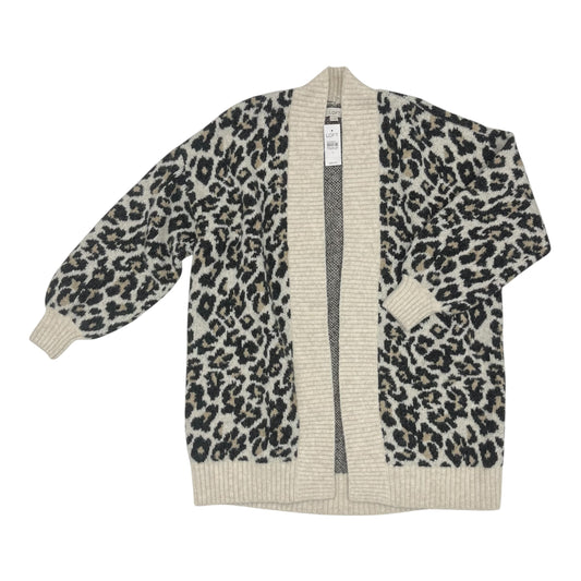 Sweater Cardigan By Loft In Animal Print, Size:S