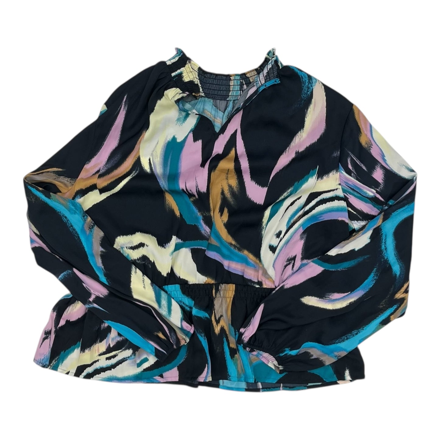 Blouse Ls By Nine West Apparel In Multi, Size:Xxl