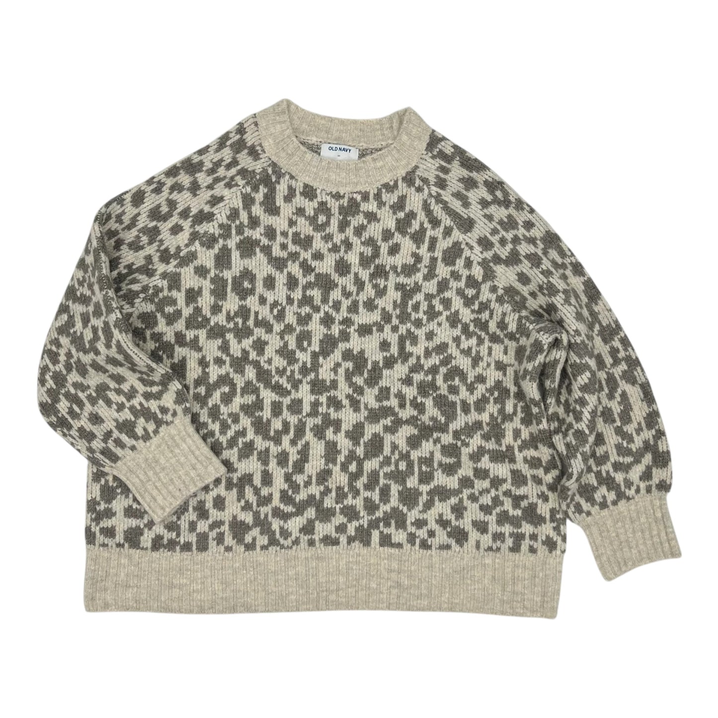 Sweater By Old Navy In Cream & Grey, Size:2X
