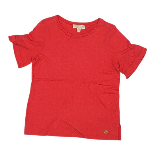Top Ss Designer By Michael Kors In Orange, Size:M