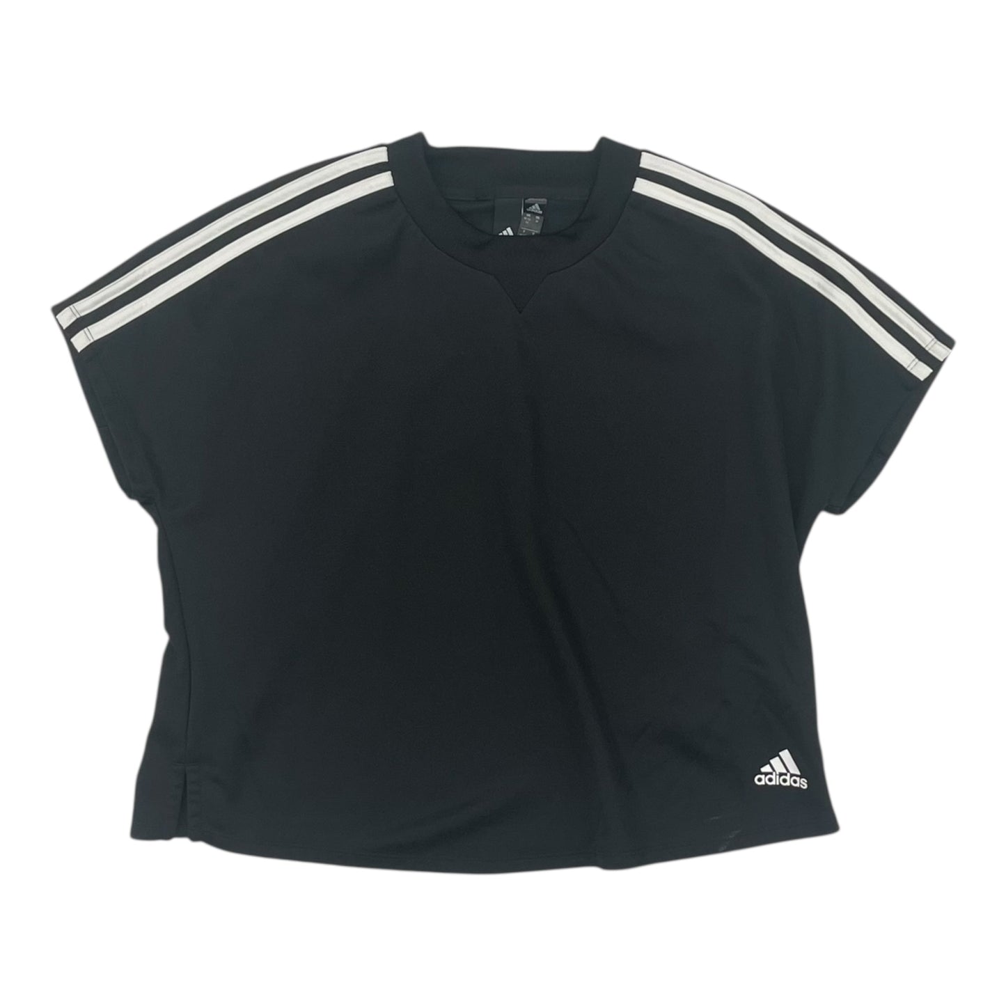 Athletic Top Ss By Adidas In Black, Size:M