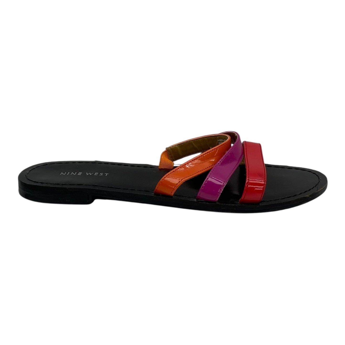 Sandals Flats By Nine West In Pink & Purple, Size:8