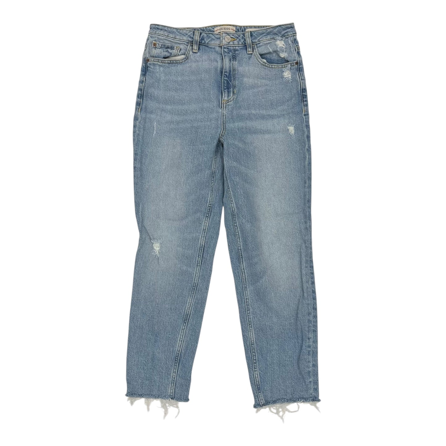 Jeans Straight By Guess In Blue Denim, Size:8