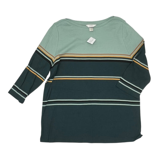 Top 3/4 Sleeve By Cj Banks In Blue, Size:1X