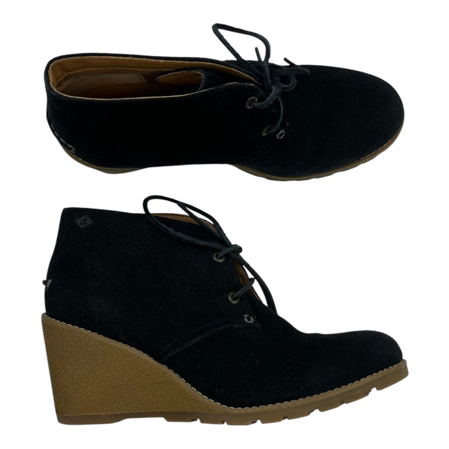 Boots Ankle Heels By Sperry In Black, Size:8.5