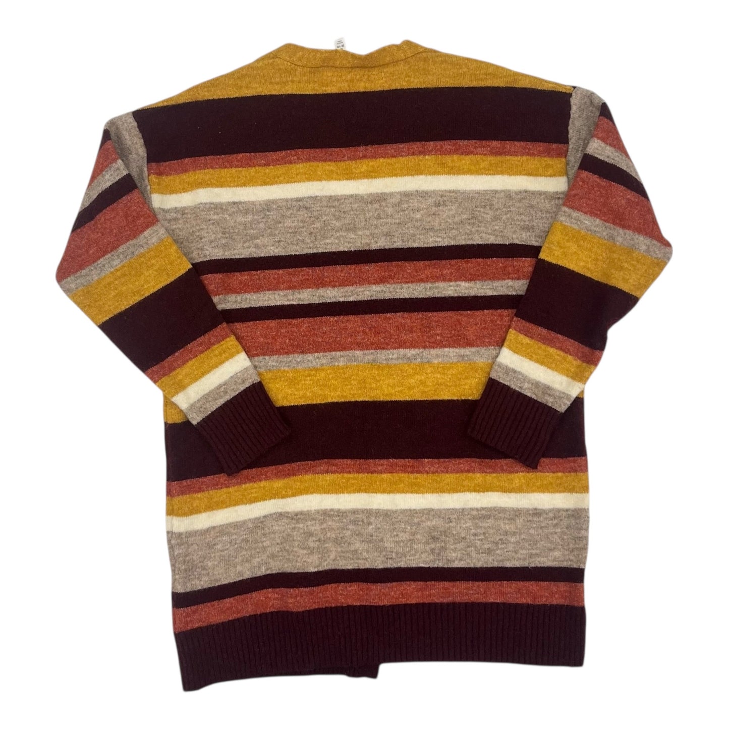 Sweater Cardigan By Time And Tru In Striped Pattern, Size:M