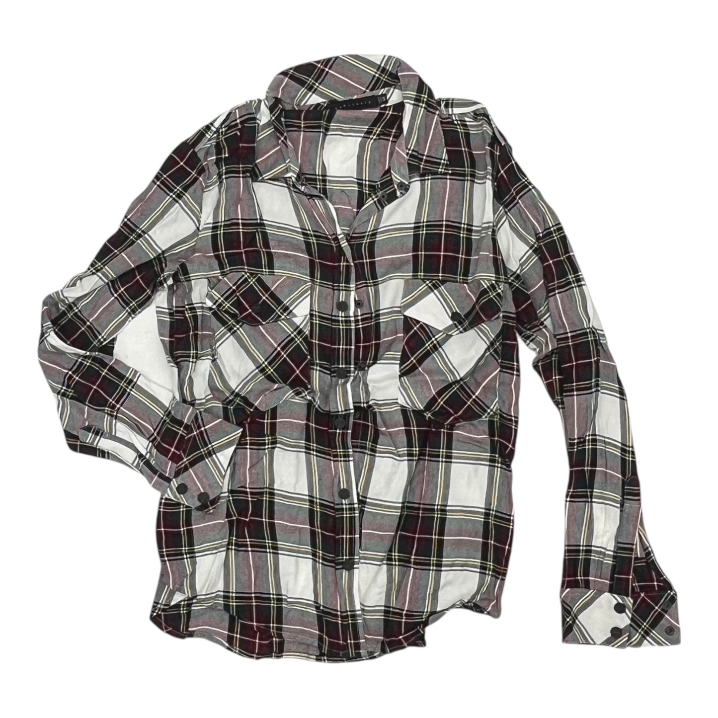 TOP LS by SANCTUARY in PLAID PATTERN, Size:XS