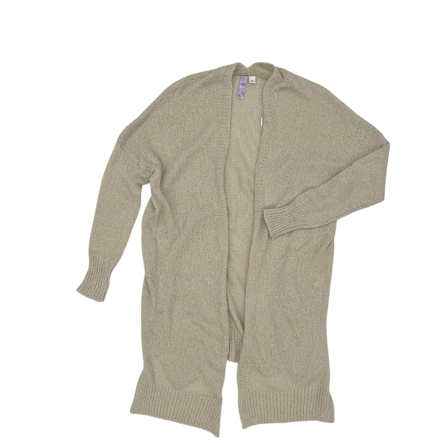 Sweater Cardigan By Alya In Tan, Size:L