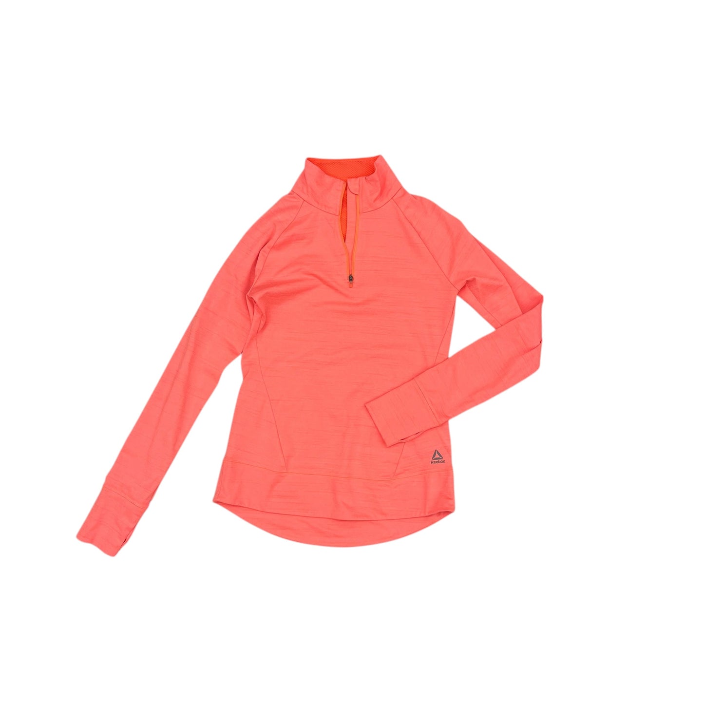 Athletic Top Ls Collar By Reebok In Orange, Size:S