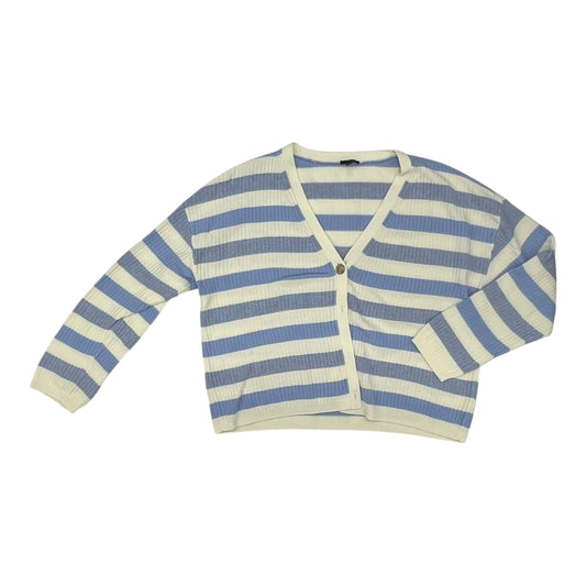 Sweater Cardigan By Talbots In Blue & White, Size:Xl