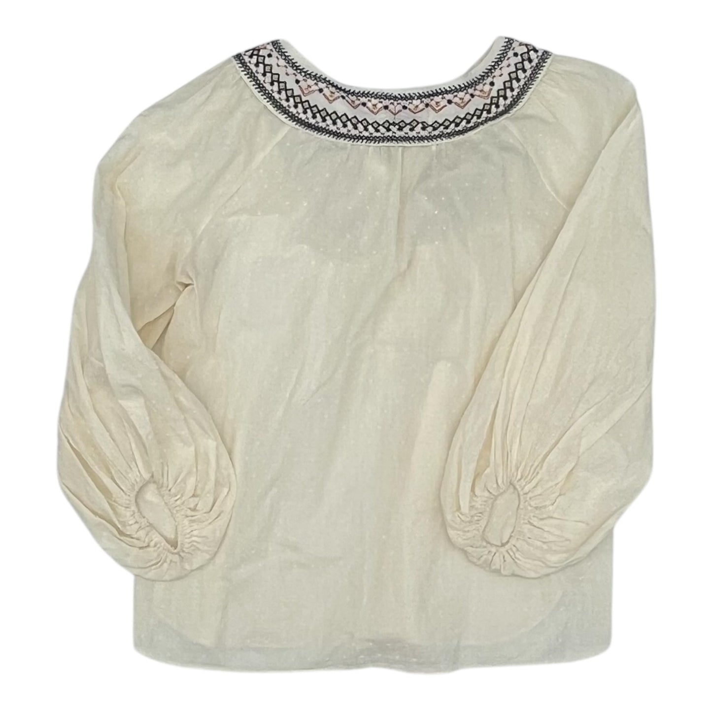 Blouse Ls By Max Studio In Cream, Size:S