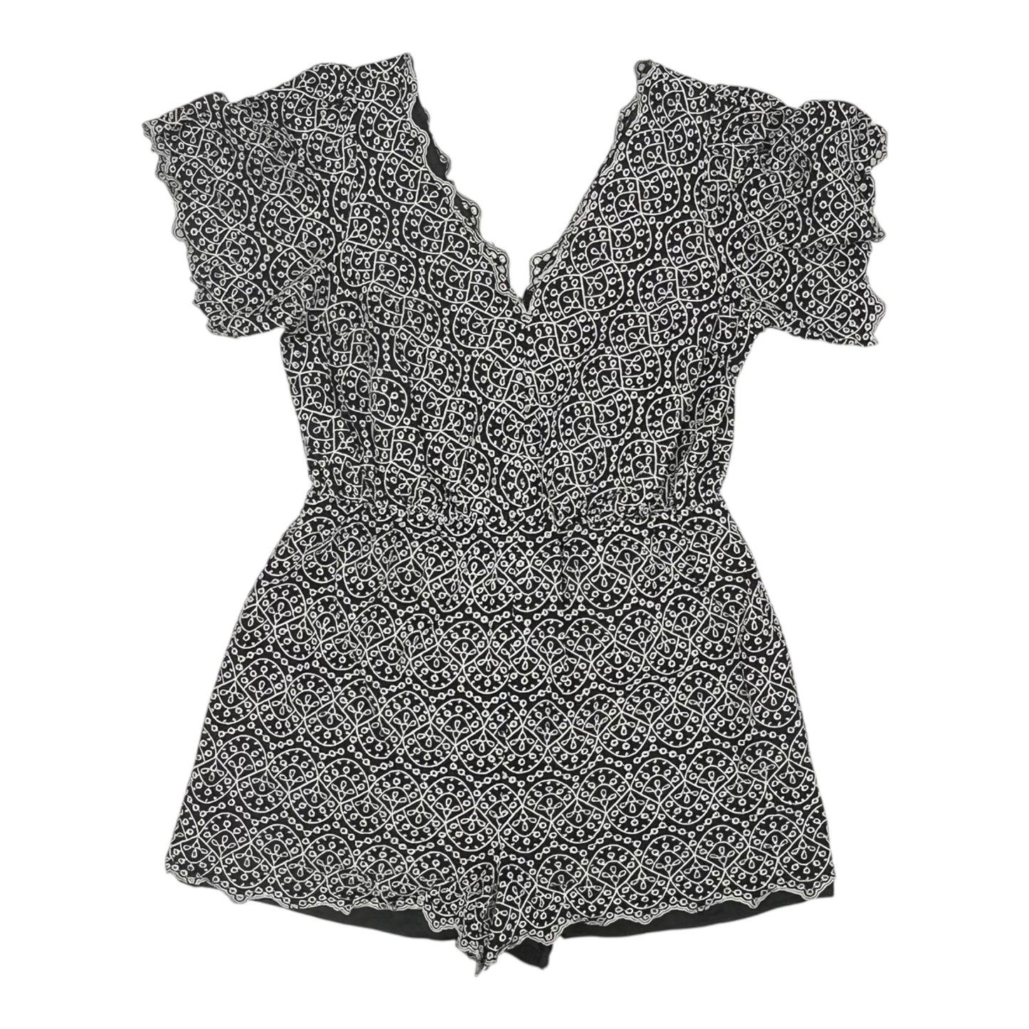 Romper By Express In Black & White, Size:L