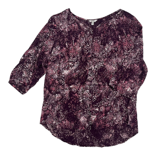 Top 3/4 Sleeve By Sonoma In Purple, Size:2X