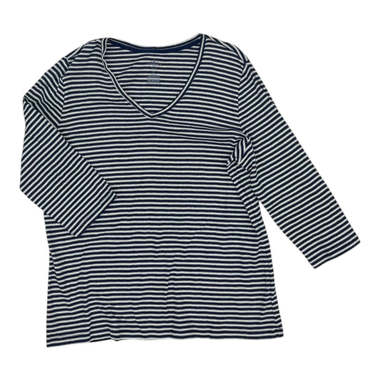TOP LS BASIC by ST JOHNS BAY in STRIPED PATTERN, Size:XL