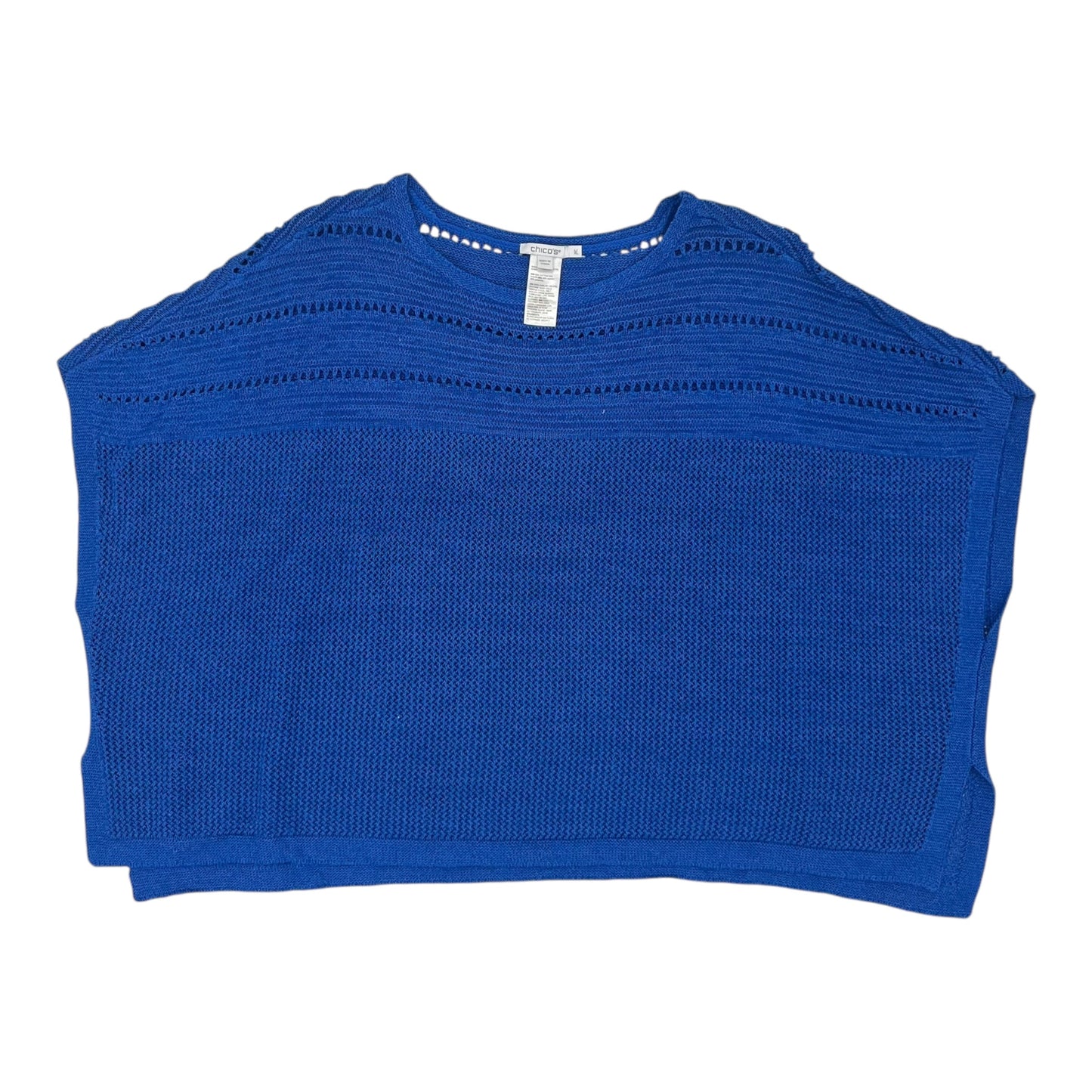 Poncho By Chicos In Blue, Size:L