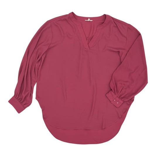 Blouse 3/4 Sleeve By Maurices In Pink, Size:Xl