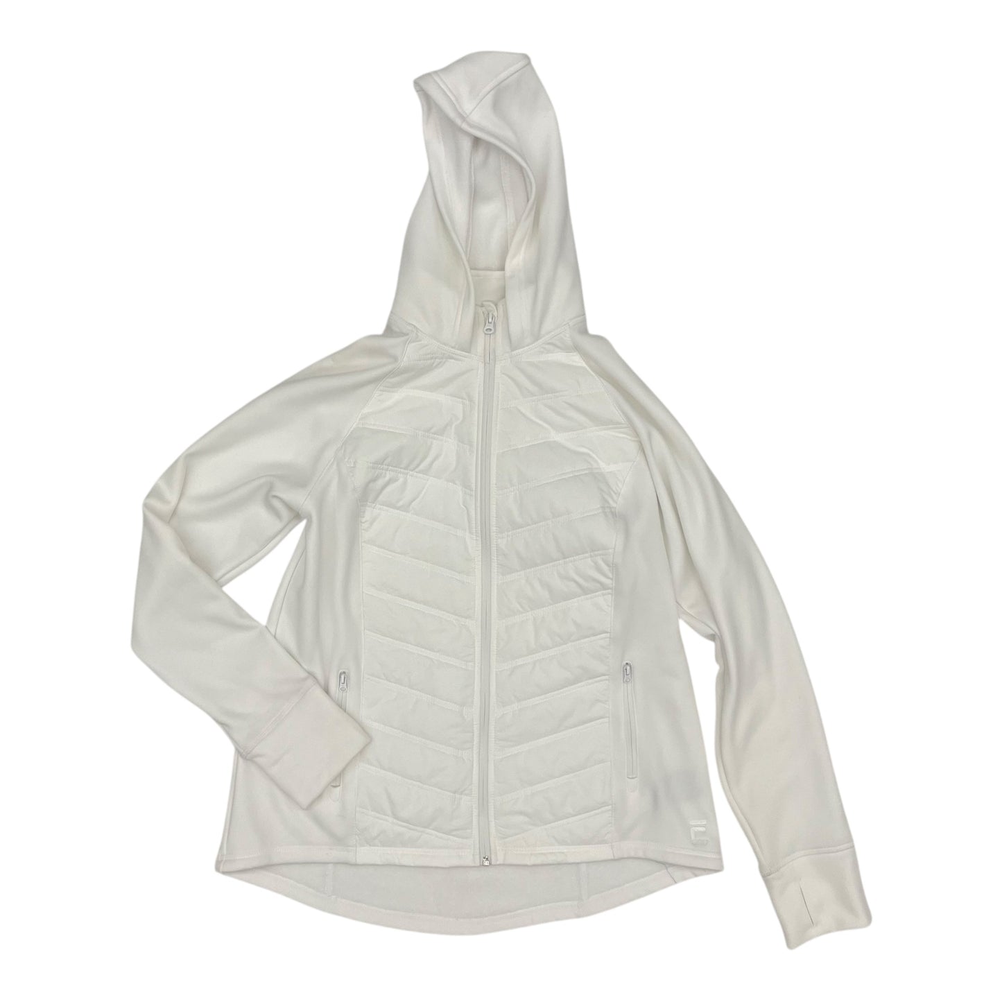 Athletic Jacket By Fila In White, Size:Xl