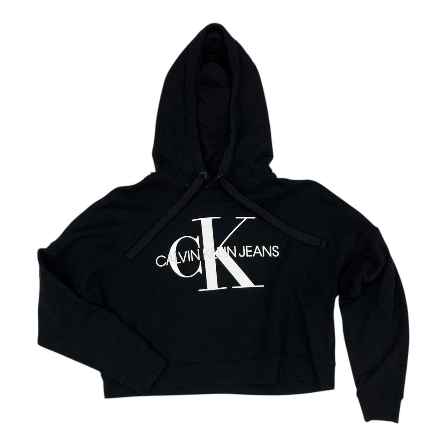 Sweatshirt Hoodie By Calvin Klein In Black, Size:M