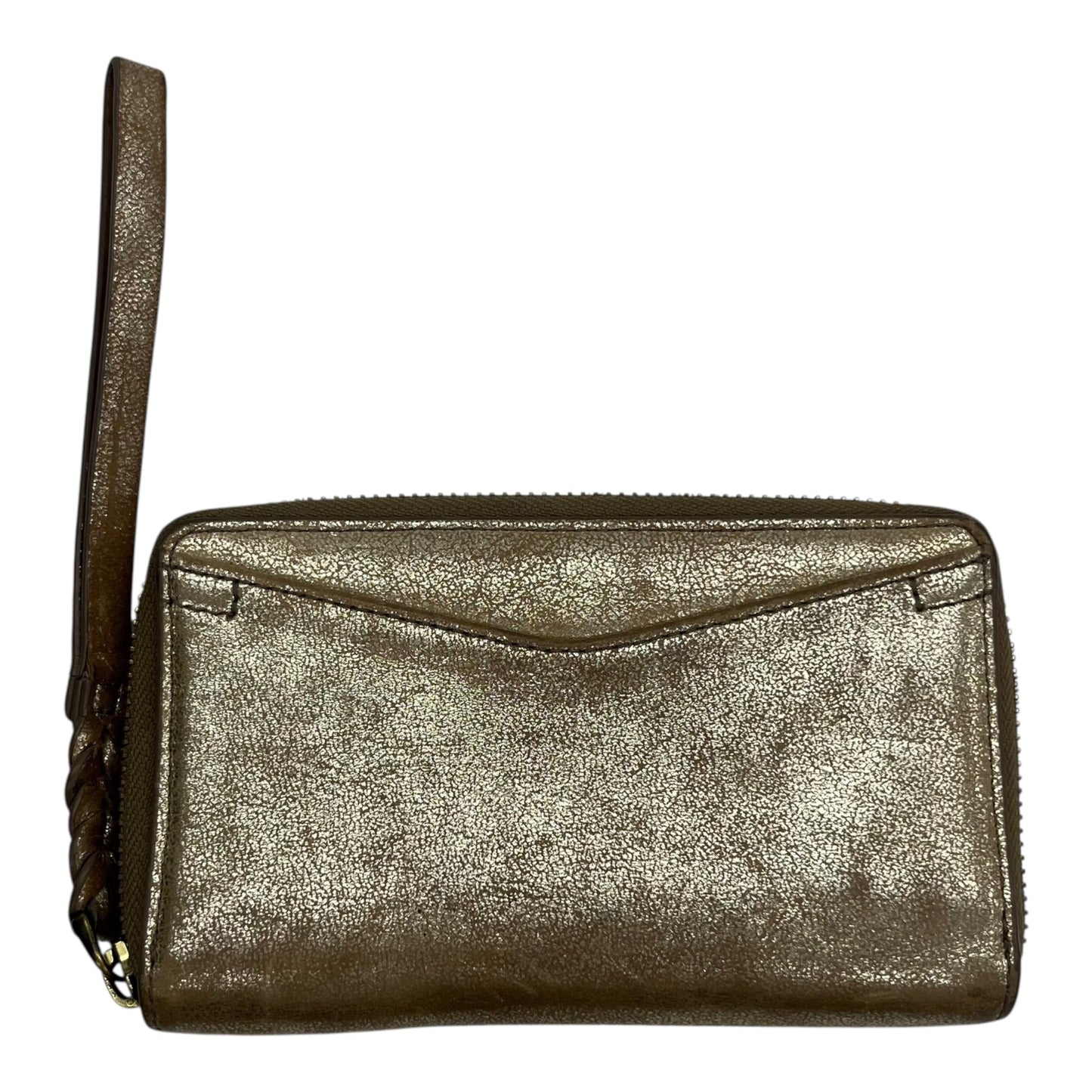 Wallet Leather By Fossil In Gold, Size:Medium