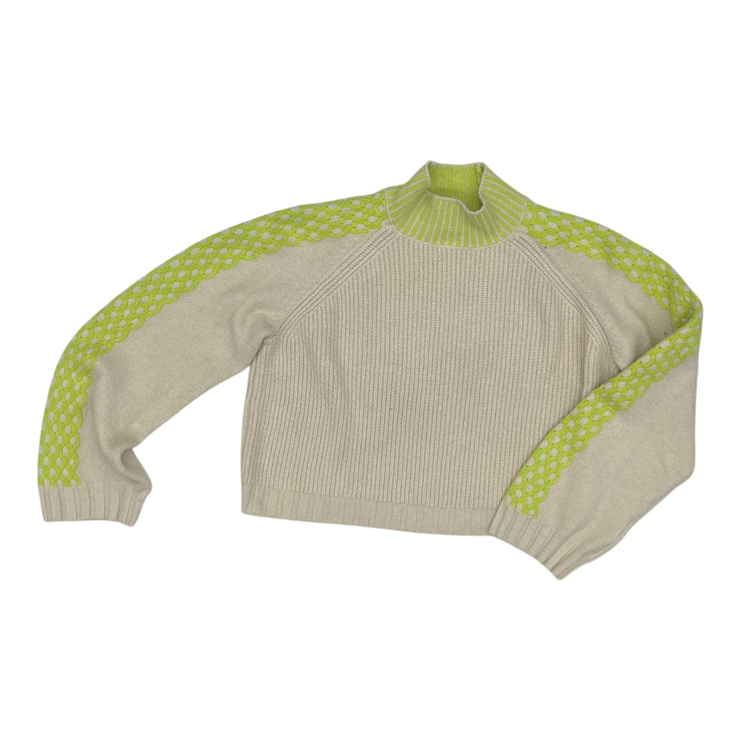 Sweater By Wild Fable In Cream & Green, Size:M