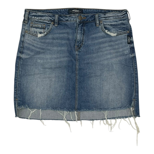 Skirt Mini & Short By Silver In Blue Denim, Size:10