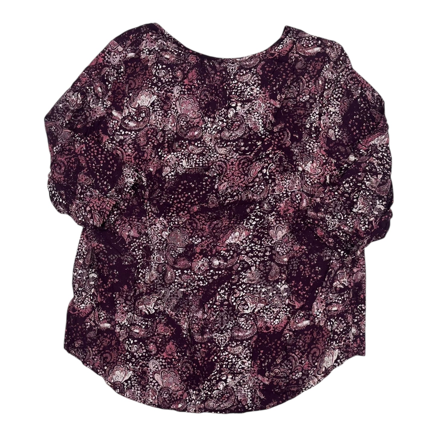 Top 3/4 Sleeve By Sonoma In Purple, Size:2X