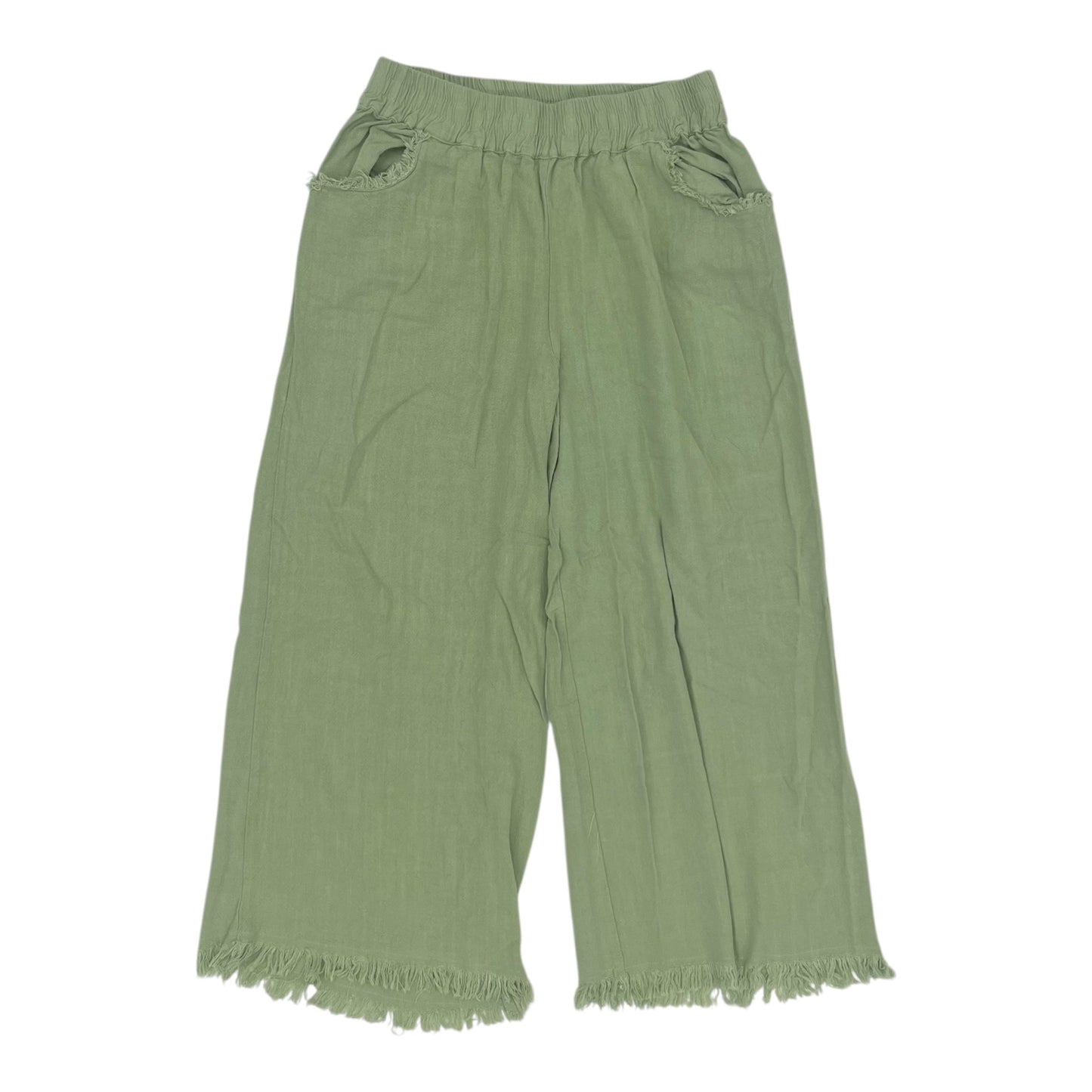 Pants Linen By Umgee In Green, Size:S