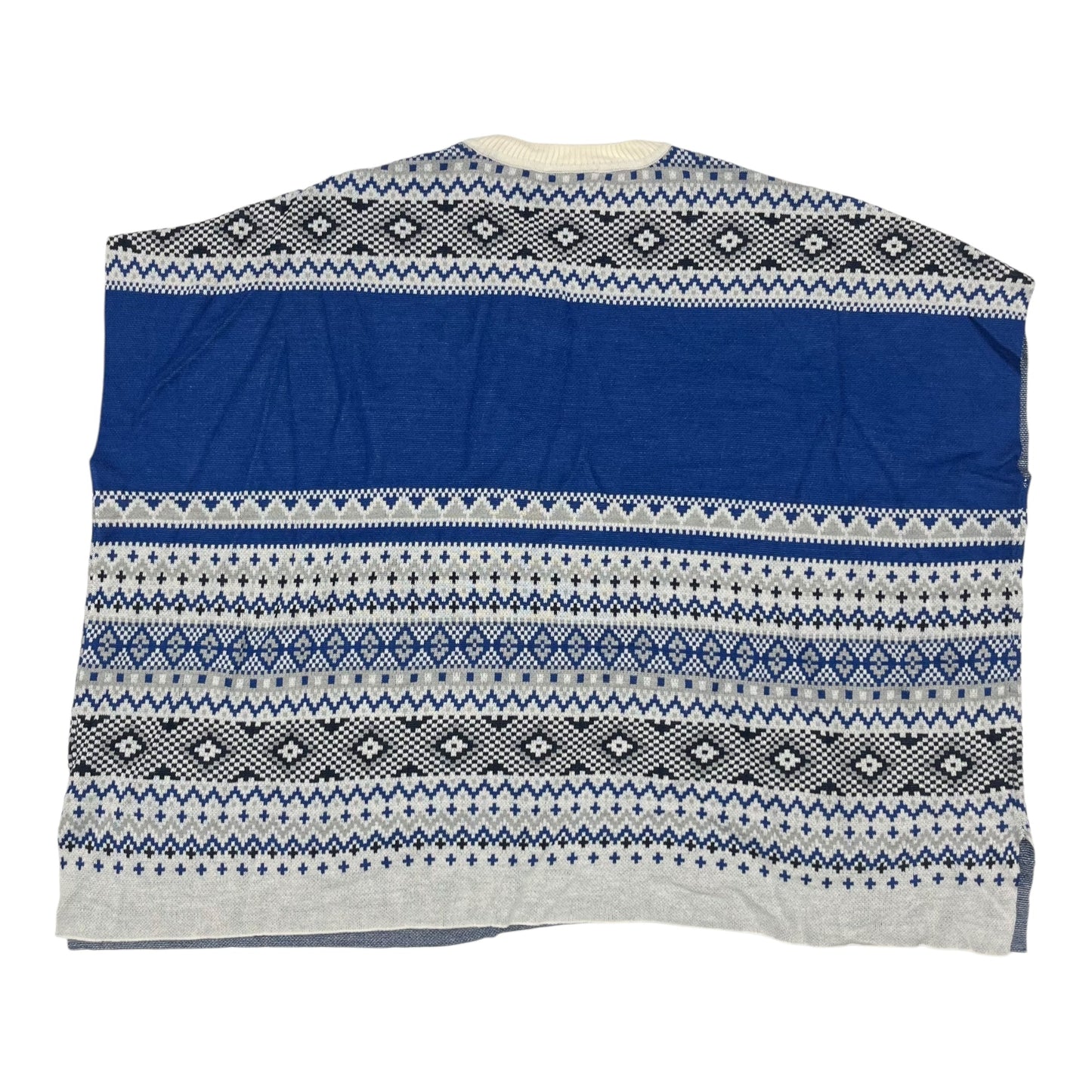 Vest Sweater By Lane Bryant In Blue & White, Size:1X