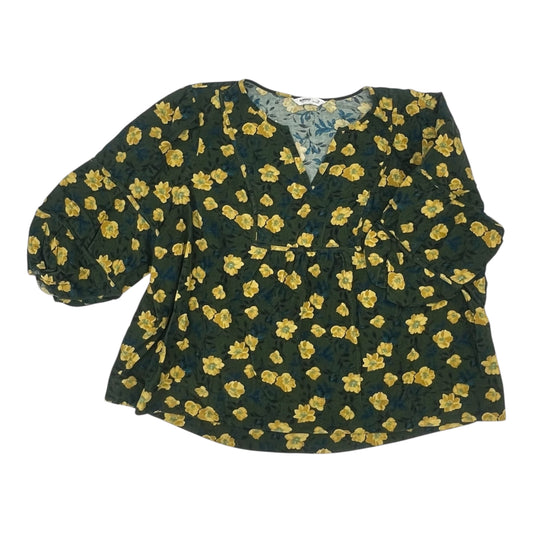 Blouse Ls By Sonoma In Green, Size:3X
