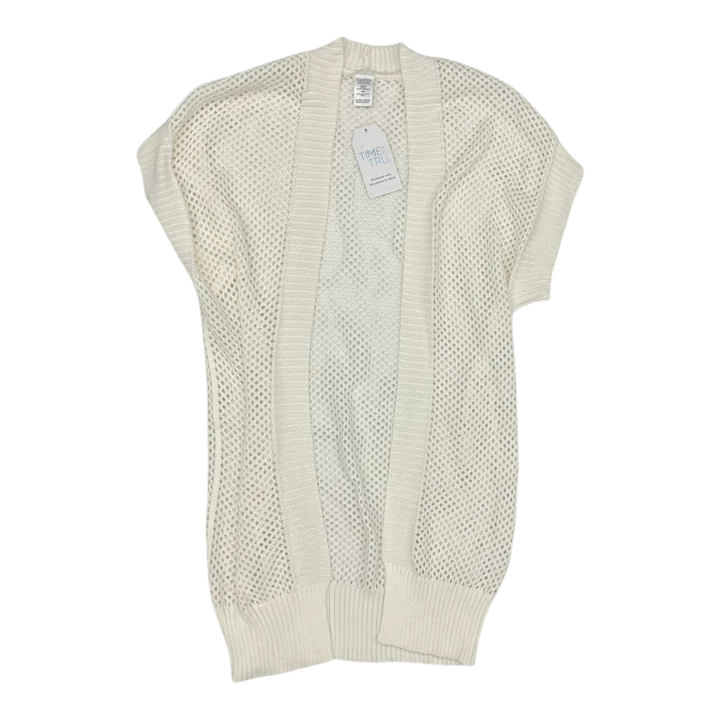 Sweater Cardigan By Time And Tru In Cream, Size:S