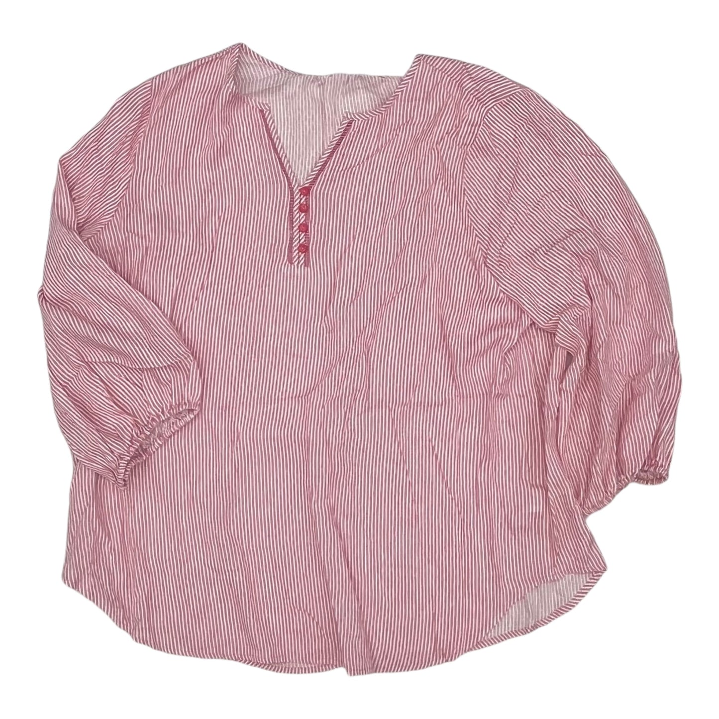 Top Ls By Liz Claiborne In Pink, Size:2X