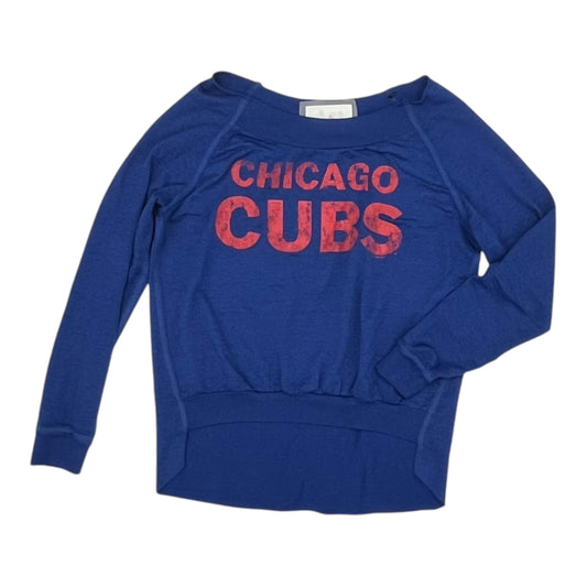 Athletic Top Ls Crewneck By Clothes Mentor In Blue, Size:S