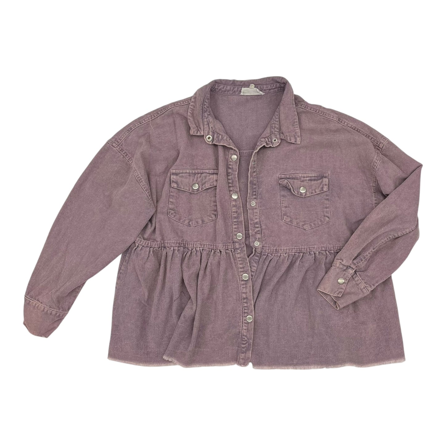 Jacket Shirt By Peach Love Cream California In Pink, Size:M